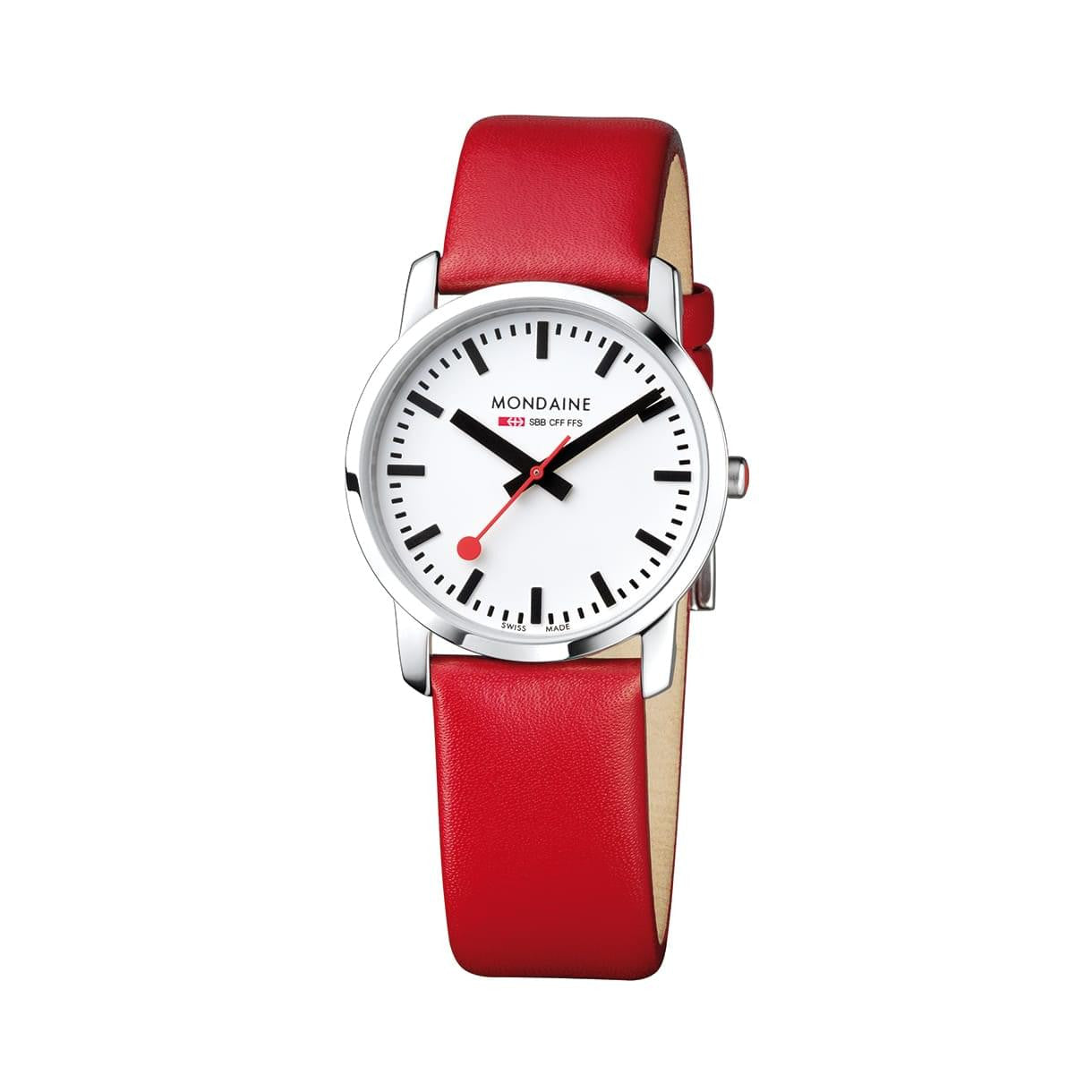Mondaine A400.30351.11SBC Simply Elegant Red Leather Watch