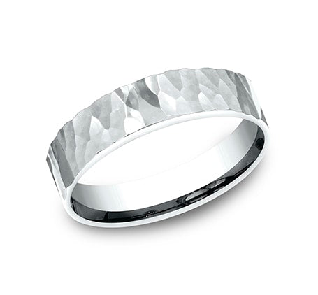 Benchmark CF65591W White 14k 5mm Men's Wedding Band Ring