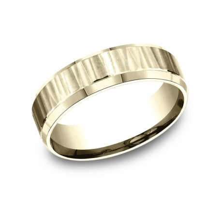 Benchmark CF66614Y Yellow 14k 6mm Men's Wedding Band Ring