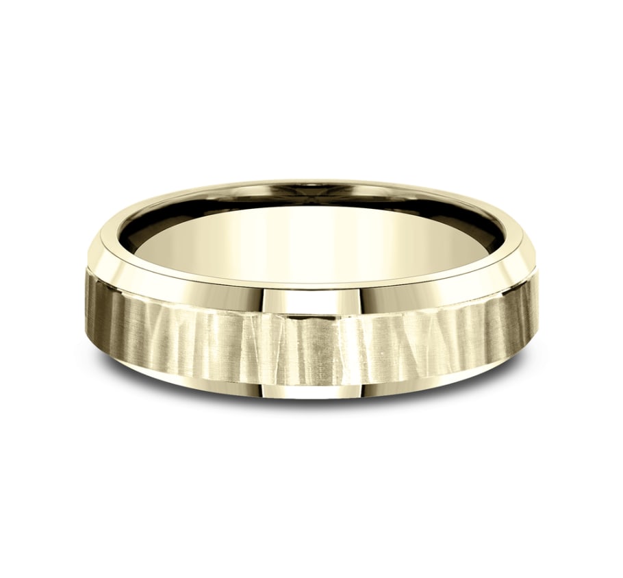 Benchmark CF66614Y Yellow 14k 6mm Men's Wedding Band Ring