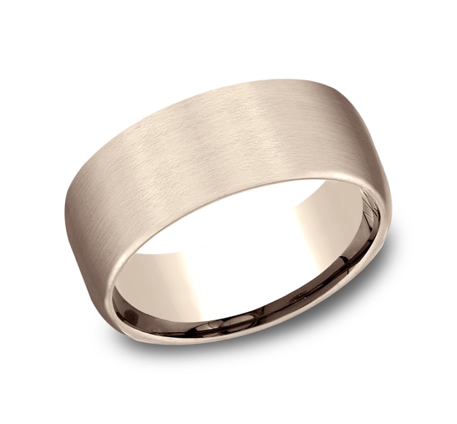 Benchmark CF71961R Rose Gold 14k 9mm Men's Wedding Band Ring