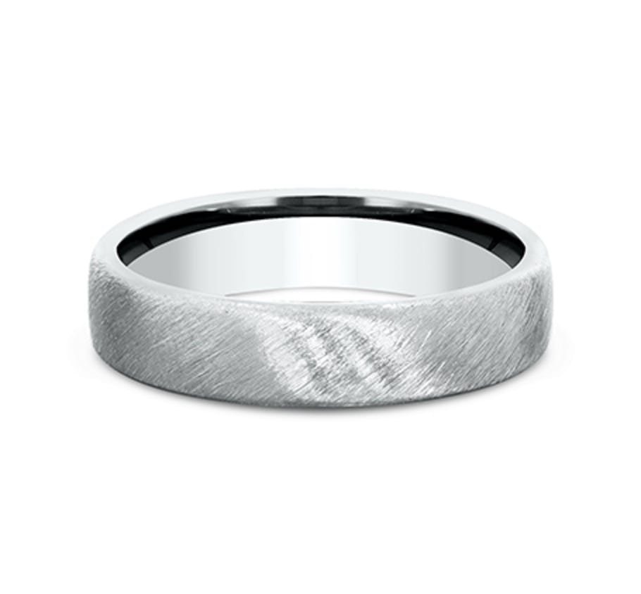 Benchmark CF755044W White 14k 5.5mm Men's Wedding Band Ring