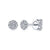 Gabriel & Co. 14k White Gold Floral Round 0.10ct Diamond Stud Earrings EG12377W45JJ