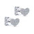 Gabriel & Co 14k White Gold 0.11ct Heart Stud Diamond Earrings EG13079W45JJ