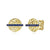 Gabriel & Co. 14k Yellow Gold Hammered Disc Sapphire Bar Stud Earrings EG13100Y4JSA