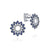 Gabriel & Co. 14k White Gold Openwork 0.16ct Diamond and Sapphire Stud Earrings EG13239W45SA