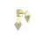 Gabriel & Co. 14k Yellow Gold Stacked Triangle 0.11ct  Diamond Stud Earrings EG13350Y45JJ