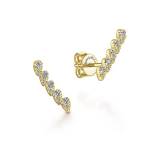 Gabriel & Co. 14K Yellow Gold Fashion 0.25ct Diamond Earrings EG13398Y45JJ