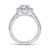 Gabriel & Co 14K White Gold Cushion Halo Round Diamond Engagement Ring  ER10252W44JJ