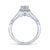 Gabriel & Co 14K White Gold Oval Diamond Halo Engagement Ring ER12217O2W44JJ