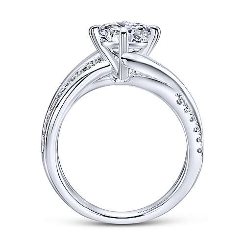 Gabriel & Co 14K White Gold Round Diamond Engagement Ring ER12335R4W44JJ