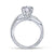 Gabriel & Co 14K White Gold Round Diamond Engagement Ring ER12336R4W44JJ