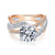 Gabriel & Co 14K White Rose Gold Round Free Form Diamond Engagement Ring  ER12337R6T44JJ