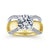 Gabriel & Co 14K White Yellow Gold Round Diamond Engagement Ring  ER12342R6M44JJ