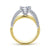 Gabriel & Co 14K White Yellow Gold Round Diamond Engagement Ring  ER12342R6M44JJ