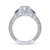 Gabriel & Co 14K White Gold Round Sapphire and Diamond Engagement Ring  ER12582R4W44SA