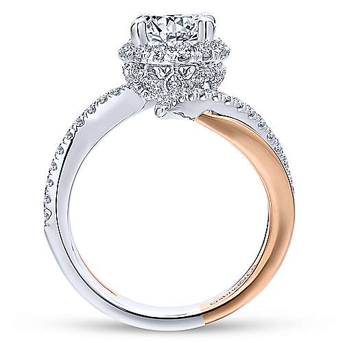 Gabriel & Co 14K White-Rose Gold Round Diamond Halo Engagement Ring ER12758R4T44JJ