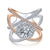 Gabriel & Co 14K White-Rose Gold Round Diamond Halo Engagement Ring ER13841R4T44JJ