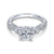 Gabriel & Co 14K White Gold Cushion Cut Three Stone Diamond Engagement Ring  ER13900C4W44JJ