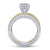 Gabriel & Co 14K White Yellow Gold Free Form Round Diamond Engagement Ring ER14050R4M44JJ
