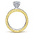 Gabriel & Co 14K White Yellow Gold Free Form Round Diamond Engagement Ring ER14051R4M44JJ