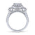 Gabriel & Co 14K White Gold Princess Cut Diamond Engagement Ring  ER14067S6W44JJ