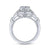 Gabriel & Co Unique 14K White Gold Art Deco Halo Engagement Ring  ER14430R4W44JJ