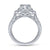 Gabriel & Co Unique 14K White Gold Halo Diamond Engagement Ring ER14451R4W44JJ