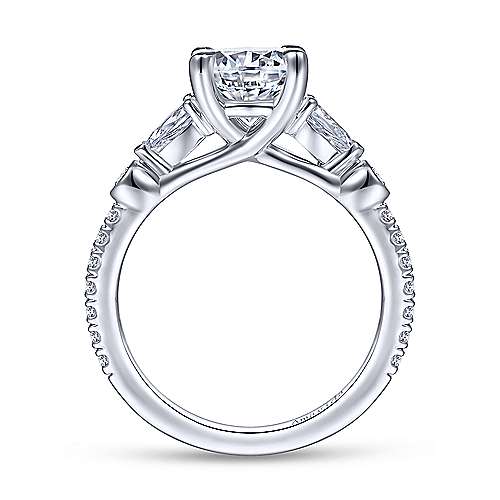 Gabriel & Co 18K White Gold Round Diamond Engagement Ring  ER14516R6W84JJ