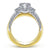 Gabriel & Co 14K White-Yellow Gold Round Diamond Halo Engagement Ring ER14631R4M44JJ