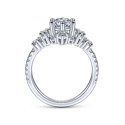 Gabriel & Co 14K White Gold Round Diamond Engagement Ring ER14782R3W44JJ