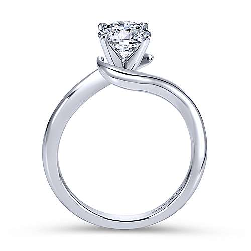 Gabriel & Co 14K White Gold Round Bypass Diamond Engagement Ring ER6678W4JJJ