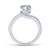 Gabriel & Co 14K White Gold Round Bypass Diamond Engagement Ring ER7232W44JJ
