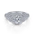 Gabriel & Co Vintage 14K White Gold Cushion Halo Round Diamond Engagement Ring  ER7479W44JJ