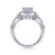 Gabriel & Co Vintage 14K White Gold Cushion Halo Round Diamond Engagement Ring  ER7479W44JJ
