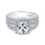 Gabriel & Co 14K White Gold Cushion Cut Diamond Halo Engagement Ring ER8903W44JJ