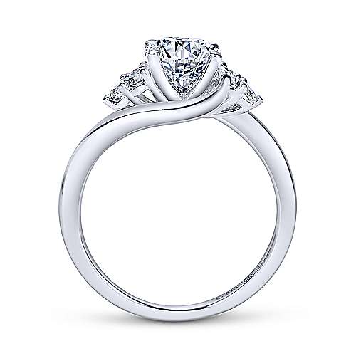 Gabriel & Co 14K White Gold Round Bypass Diamond Engagement Ring ER8951W44JJ