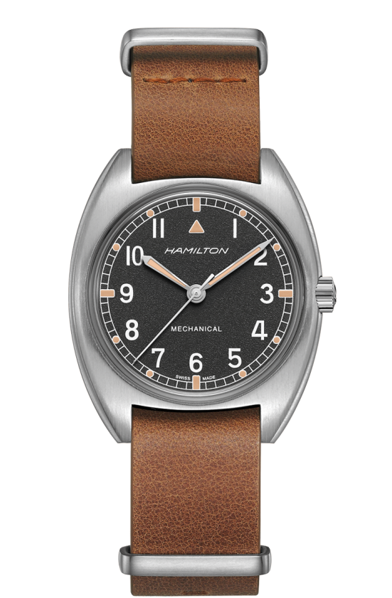 Hamilton H76419531 Khaki Pilot Pioneer Mechanical Leather Watch