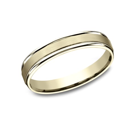 Benchmark RECF7402SY Yellow 14k 4mm Men's Wedding Band Ring