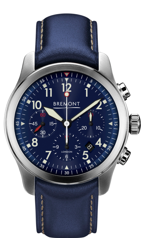 Bremont ALT1-P2 Blue Dial Chronograph Leather Strap Chronometer Watch ALT1-P2-BL