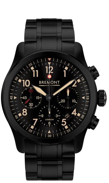 Bremont ALT1-P2 Jet Bracelet Men's Chronograph Automatic Black SS 43mm Watch