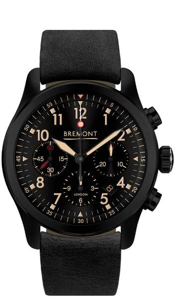 Bremont ALT1-P2 Jet Men's Chronograph Automatic Black Leather Strap 43mm Watch