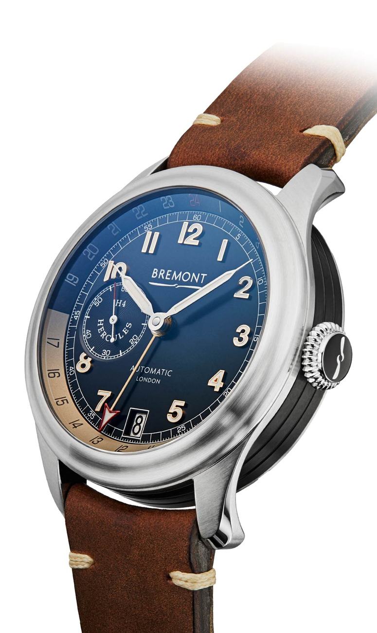 Bremont H-4 HERCULES SS Brown Leather Strap Limited Edition Watch 1247728-005