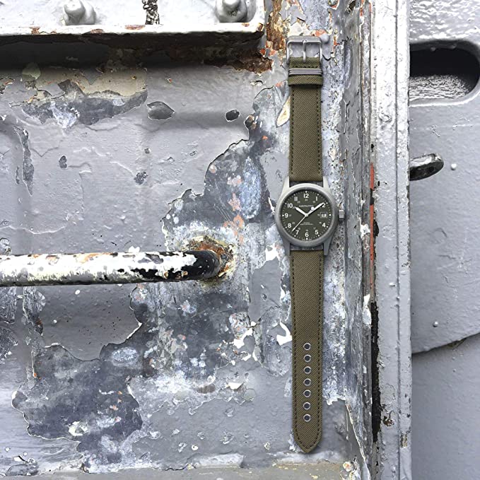 Hamilton H69439363 Khaki Field Mechanical Green Strap Watch