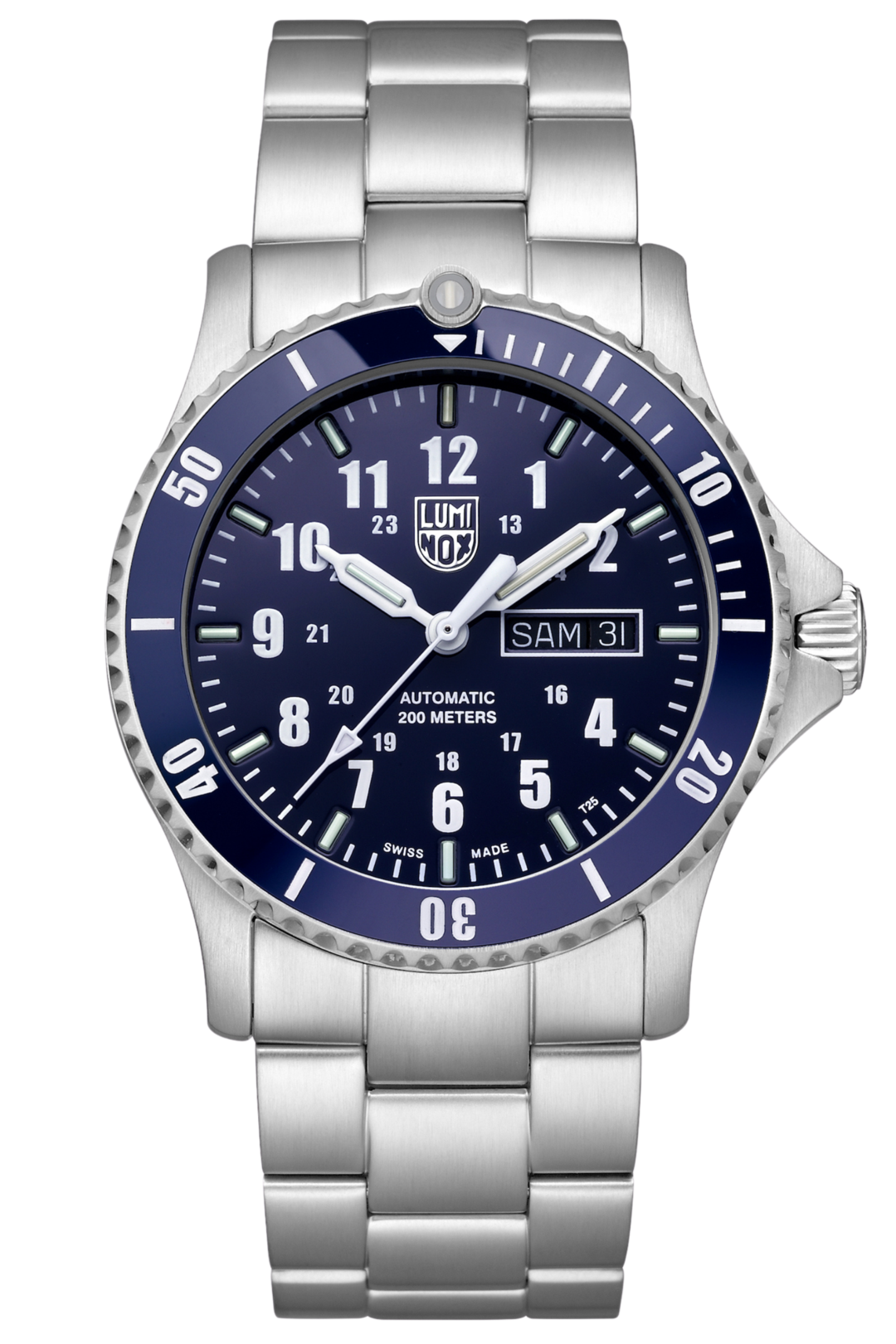 Luminox 0924 Men's Automatic Sport Timer Blue Dial Stainless Steel Watch
