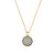Luxe Time USA .925 Sterling Silver Gold Tone Round Evil Eye Necklace Chain Pendant w/ Ext