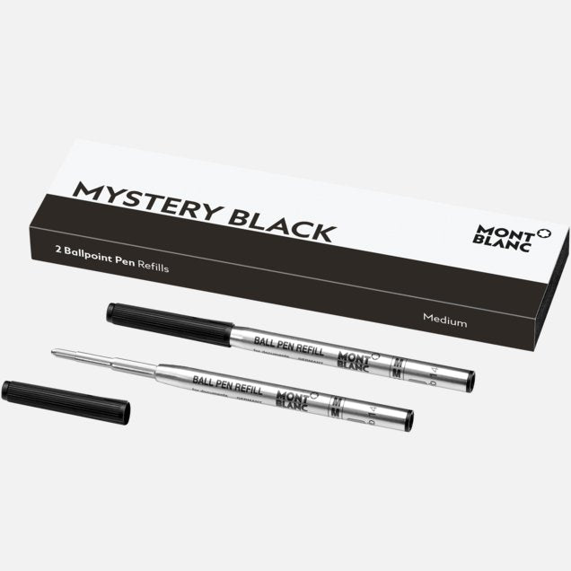 Montblanc MB116190 Ballpoint 2 Pen Refill (M) Mystery Black Ref. 116190